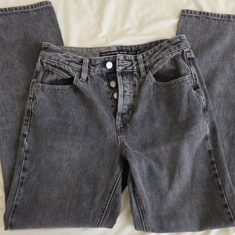 Volcom Black Button-Fly Jeans